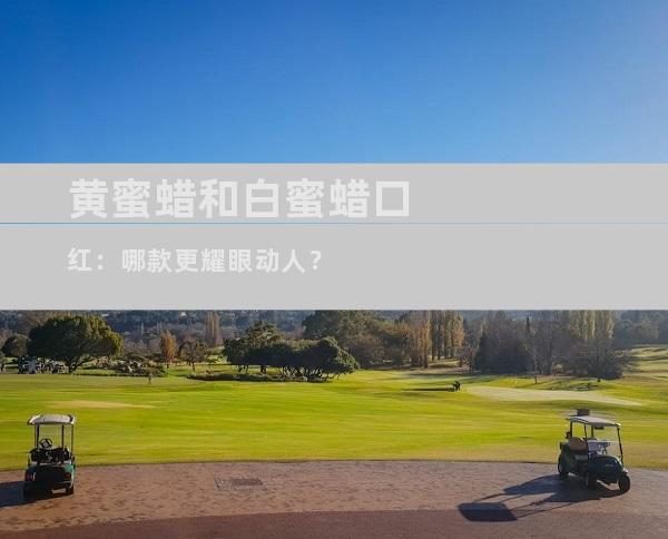 黄蜜蜡和白蜜蜡口红：哪款更耀眼动人？