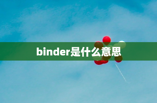 binder是什么意思